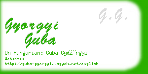 gyorgyi guba business card